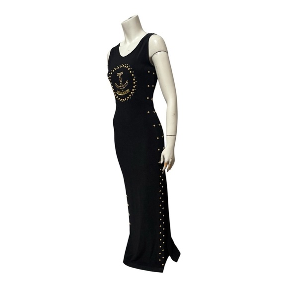 Cache Y2K Black Knit Bodycon Maxi Dress Studded Nautical Details Women’s Small - Picture 7 of 16